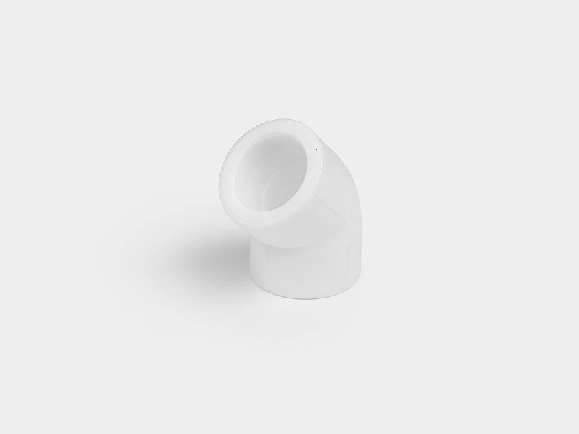 Колено 25/45 ППР белый Контур
