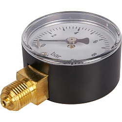 Манометр 1/4" 10 бар Ду 50 нижнее подключение ROMMER