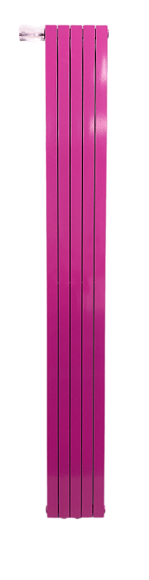 Стальной трубчатый радиатор KZTO Соло 5 секций нижнее боковое подключение RAL 4006