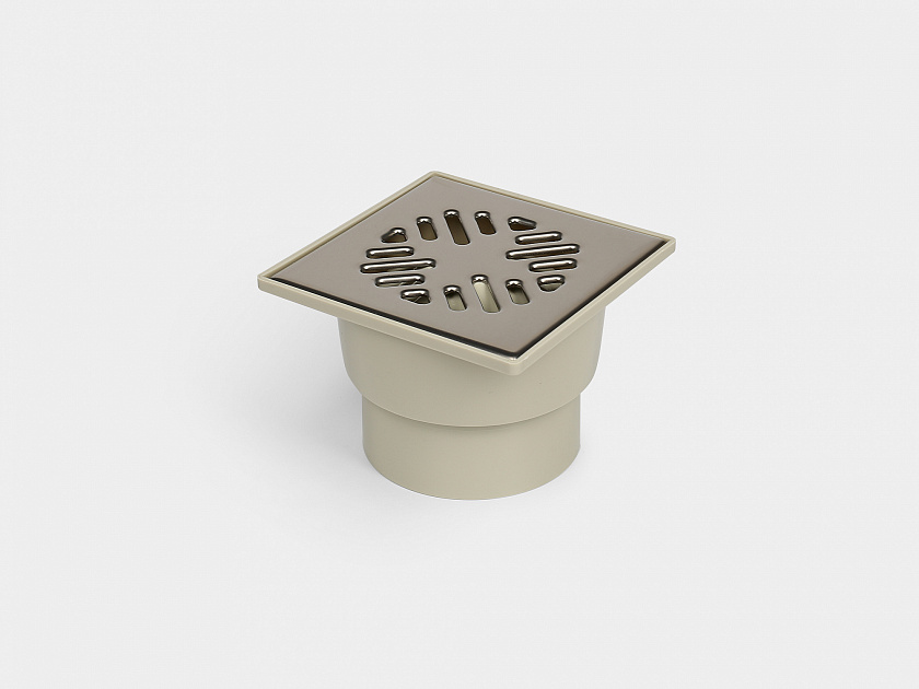 Трап 110 (150х150) верт. с нерж. решеткой