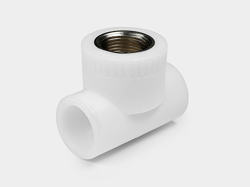 Тройник 32х3/4" ВР ППР белый Контур