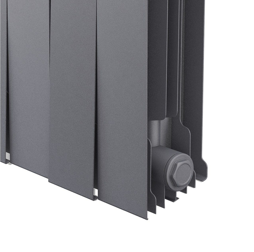 Радиатор биметаллический PIANOFORTE 500/12 секций серебро ROYAL THERMO