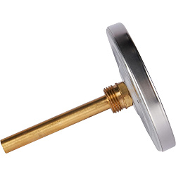 Термометр бим. 1/2"  Ду100 120С с погружной гильзой 100мм ROMMER