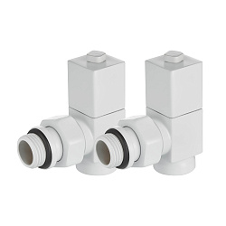 Комплект для радиаторов 1/2" угловой белый CUBE RTE 56.0007  Royal Thermo  