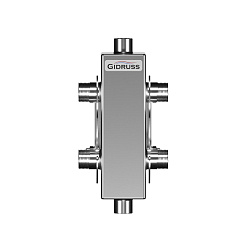 Гидрострелка GRSS-40-20, 40 кВт, G3/4",нерж. сталь, монтажный к-т K.TGR, Gidruss 12 00040 03