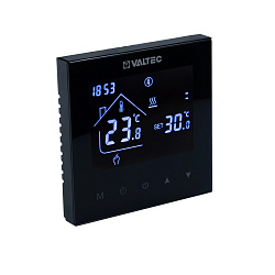 Хронотермостат электронный комнатный, двухконтурный, черный    Хронотермостат электронный комнатный, двухконтурный, черный