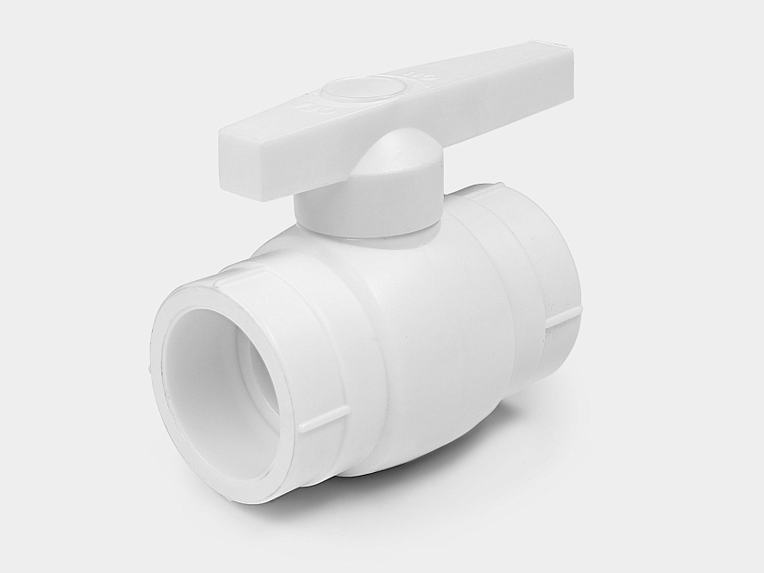 Кран шаровый 40 ППР белый Контур