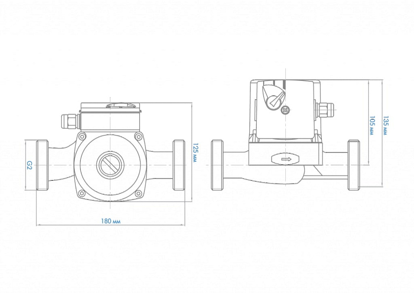 Насос циркуляционный 32/40-180 с гайками ЦИРКУЛЬ PREMIUM Джилекс 