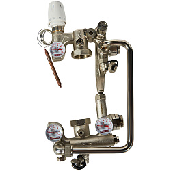 Насосно-смесительный узел с т/с головкой, 1"ВР × 1"НР , без насоса ROMMER 