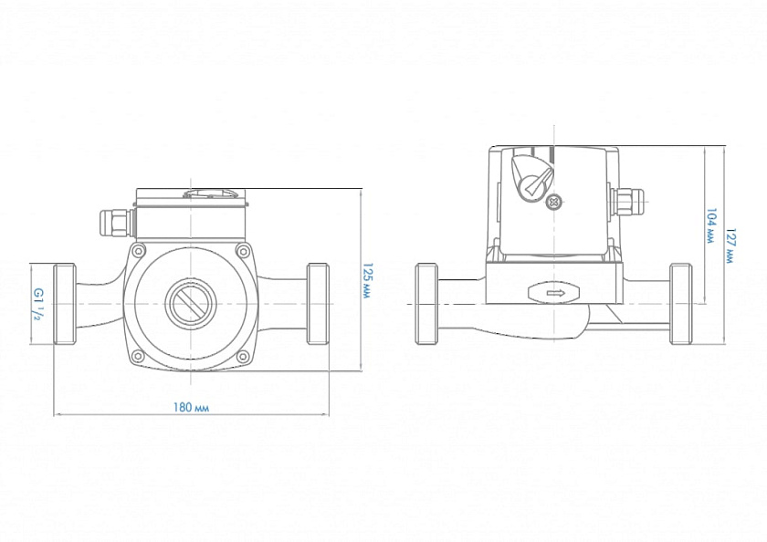 Насос циркуляционный 25/60-180 с гайками ЦИРКУЛЬ PREMIUM Джилекс 