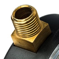 Термоманометр 1/2" 6 бар Ду80 120С нижнее подключение с запорным клапаном STOUT