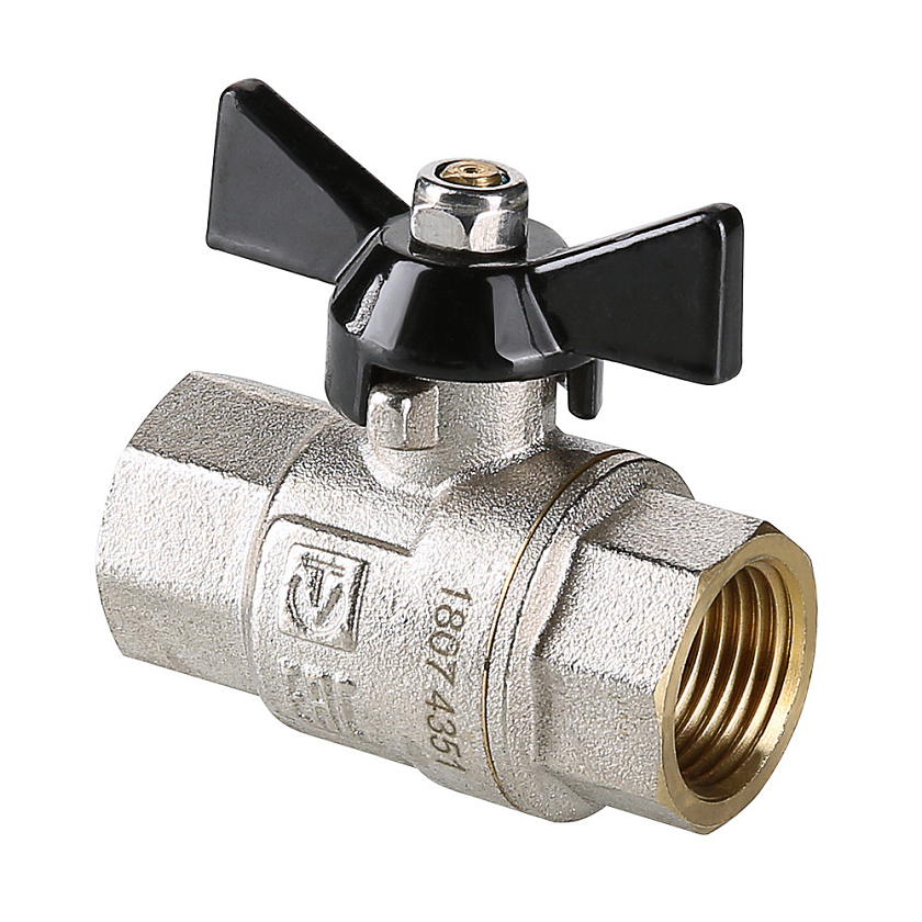 Кран шаровый 1/2" в/в ручка бабочка PERFECT  