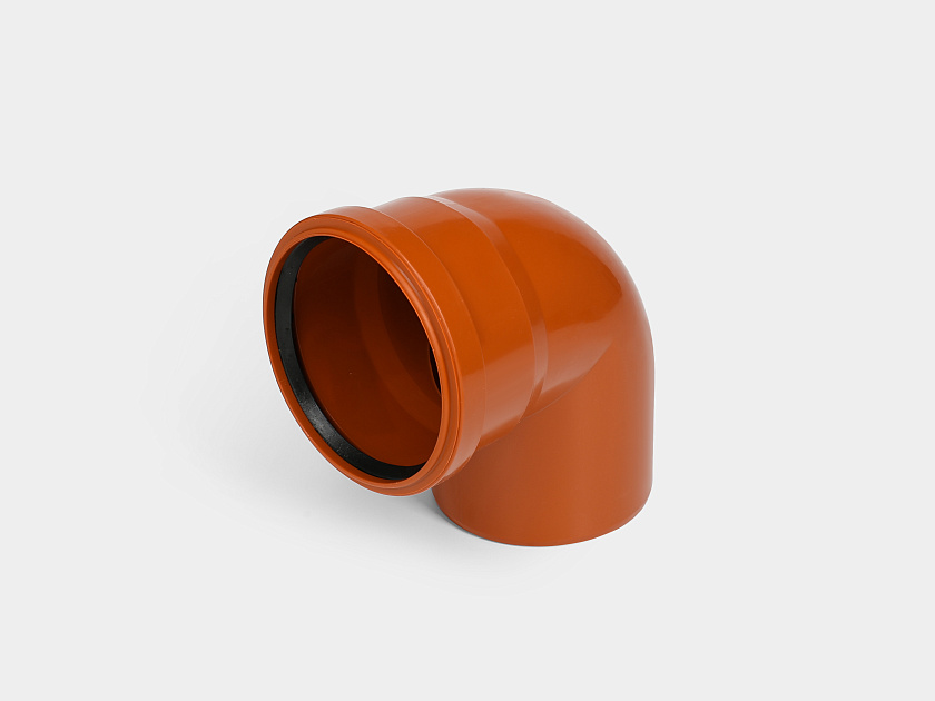 Отвод канализационный 110/90 оранжевый Контур