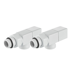 Комплект для радиаторов 1/2" осевой белый CUBE RTE 56.0003  Royal Thermo  