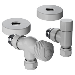 Комплект для радиаторов 1/2"осевой Белый Design Pro М30х1,5  с ЕК 15мм Royal Thermo 