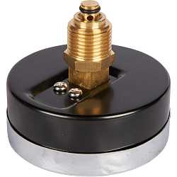 Термоманометр 1/2" 6 бар Ду80 120С заднее подключение с запорным клапаном ROMMER