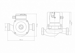 Насос циркуляционный 32/80-180 с гайками Циркуль Джилекс 