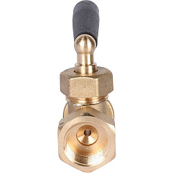 Кран запорный трехходовый для манометра 1/2" в/н STOUT