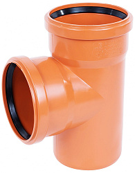 Тройник канализационный 110/110/90 оранжевый Ostendorf   