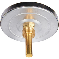 Термометр бим. 1/2"  Ду100 120С с погружной гильзой 50мм ROMMER