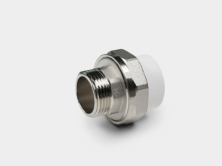 Резьбовое соединение НР 32х1 ППР белый Контур