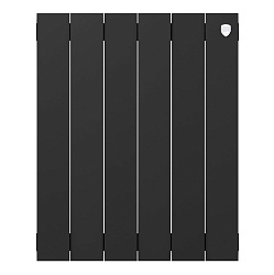Радиатор биметаллический PIANOFORTE 500/6 секций черный ROYAL THERMO