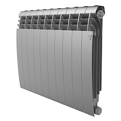 Радиатор биметаллический BiLiner 500/10 секций серебро ROYAL THERMO