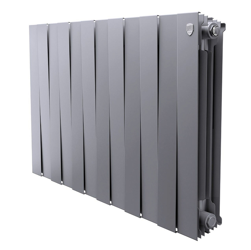 Радиатор биметаллический PIANOFORTE 500/12 секций серебро ROYAL THERMO