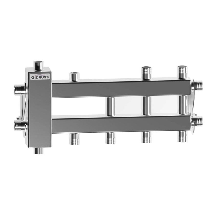Коллектор балансировочный BMSS-40-4DU 40кВт, подкл.котла G 3/4″3 вых, кроншт K.UMS Gidruss