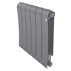 Радиатор биметаллический Infinity 500/6 секций серебро Silver Satin Royal Thermo