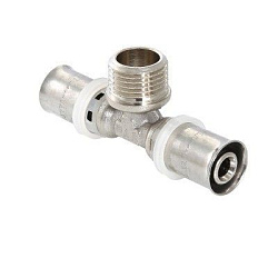 Пресс-тройник 16х1/2" НР  