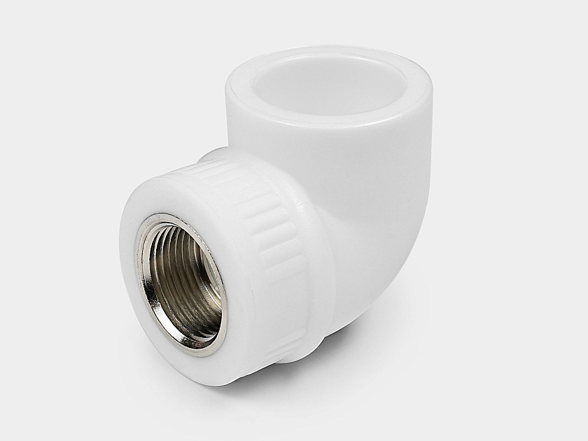 Колено 32х3/4" ВР ППР белый Контур