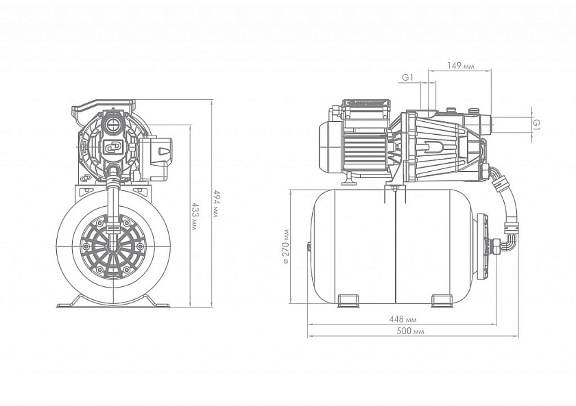 Насосная станция "ДЖАМБО" 60/35 Ч-24 (2.0) Джилекс 