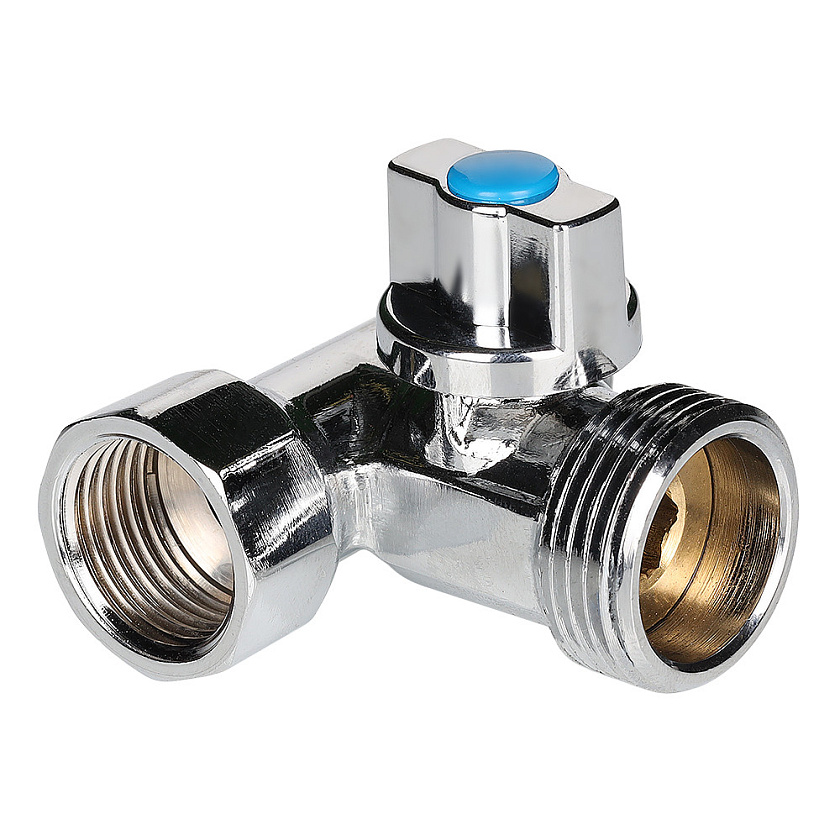 Вентиль-тройник 1/2нр х1/2вр х3/4нр для стир. машины  