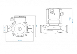Насос циркуляционный 25/80-180 с гайками ЦИРКУЛЬ  PREMIUM Джилекс 