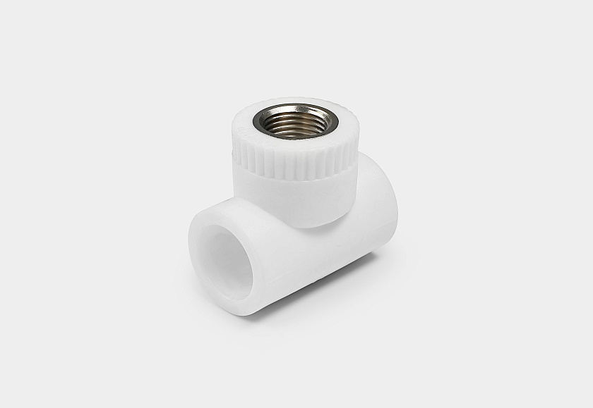 Тройник 25х1/2" ВР ППР белый Контур