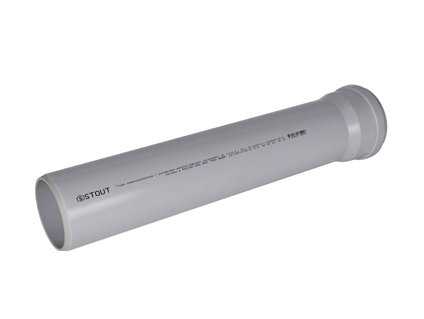 Труба для внутренней канализации 110/1,5 м 5,3  бесшумная STOUT  