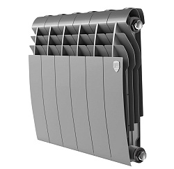 Радиатор биметаллический BiLiner 350/6 секций серебро ROYAL THERMO