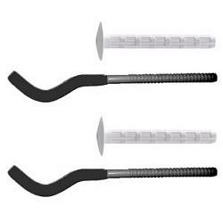 Крюк радиаторный прямой 2 шт в комп 7,2х170мм ЧЕРНЫЙ Royal Thermo 