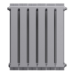 Радиатор биметаллический PIANOFORTE 500/6 секций серебро ROYAL THERMO