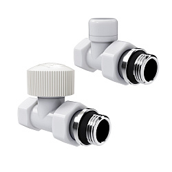 Комплект для радиаторов 1/2" М30х1,5 прямой белый  RTE 07.013 Royal Thermo