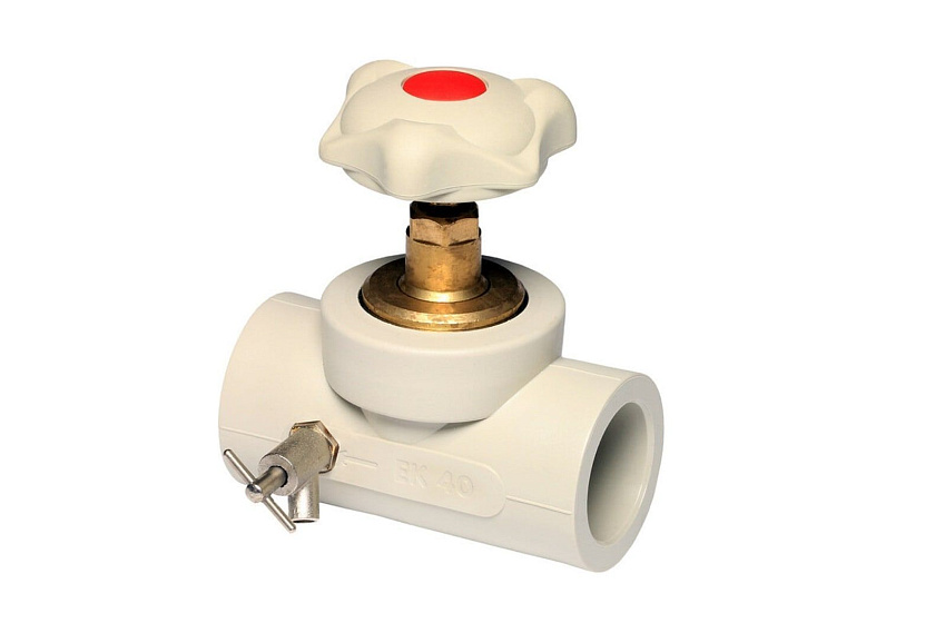 Вентиль 63 прох.с вып.клап.лев  