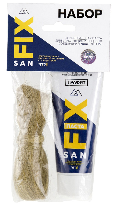 Комплект монтажный (паста графит 70 мл + лён 15 г) SANFIX