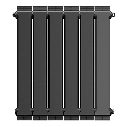 Радиатор биметаллический PIANOFORTE 500/6 секций черный ROYAL THERMO