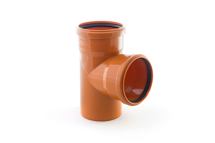 Тройник канализационный 110/110/90 оранжевый РТП 