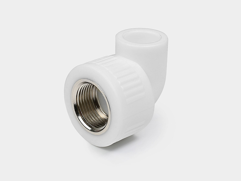 Колено 20х1/2" ВР ППР белый Контур   