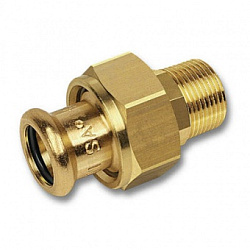 Пресс-муфта 18х1/2" НР, бронза Sanha  уп 10 шт