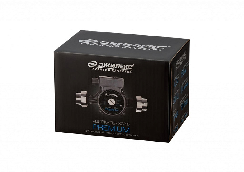 Насос циркуляционный 32/40-180 с гайками ЦИРКУЛЬ PREMIUM Джилекс 