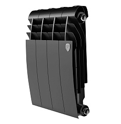 Радиатор биметаллический BiLiner 350/4 секции черный ROYAL THERMO