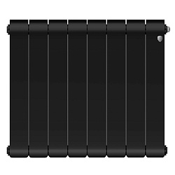 Радиатор биметаллический Infinity 500/8 секций VR80 черный Noir Sable Royal Thermo